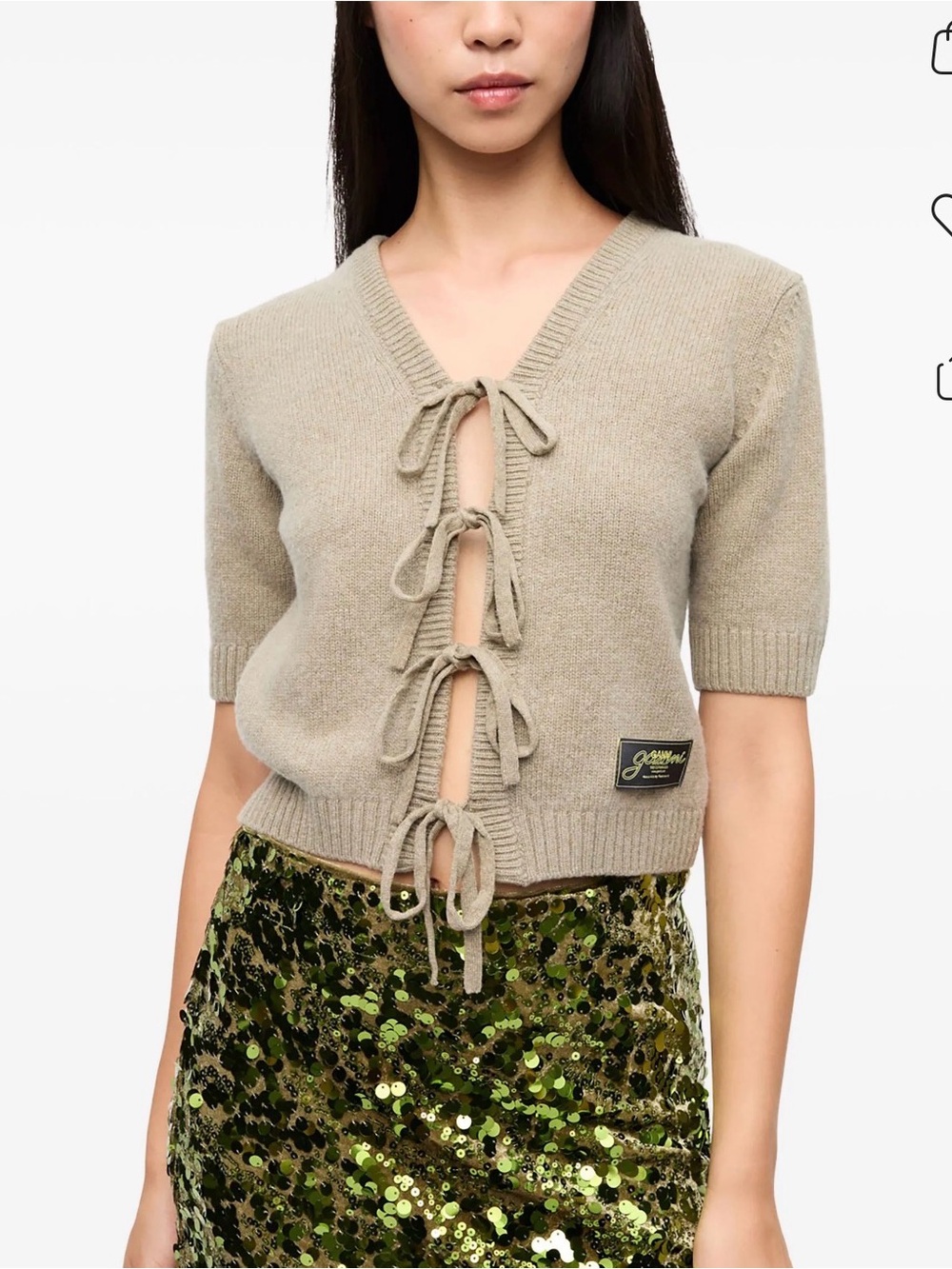 Ganni Future Short Sleeve Cardigan